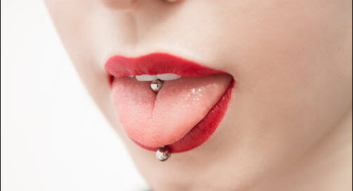 Lip and Tongue Piercings