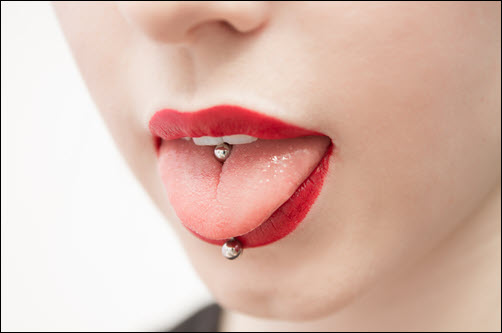 Lip and Tongue Piercings